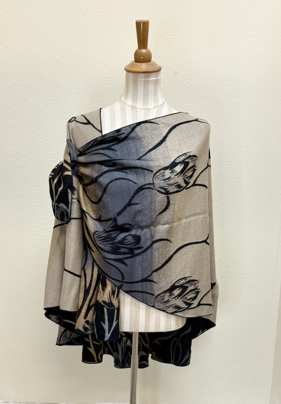 Rapti Cashmere Buckle Shawl - PRINT 50