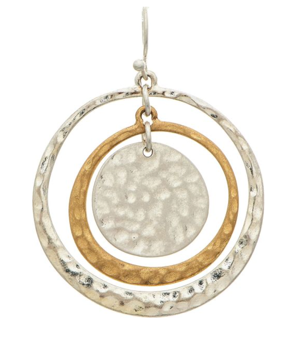 RAIN Two Tone Circles Earring