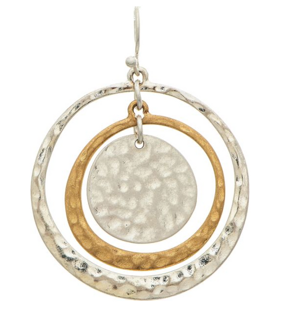 RAIN Two Tone Circles Earring