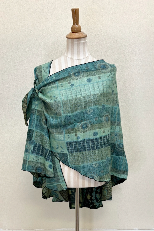 Rapti Cashmere Buckle Shawl - PRINT 9
