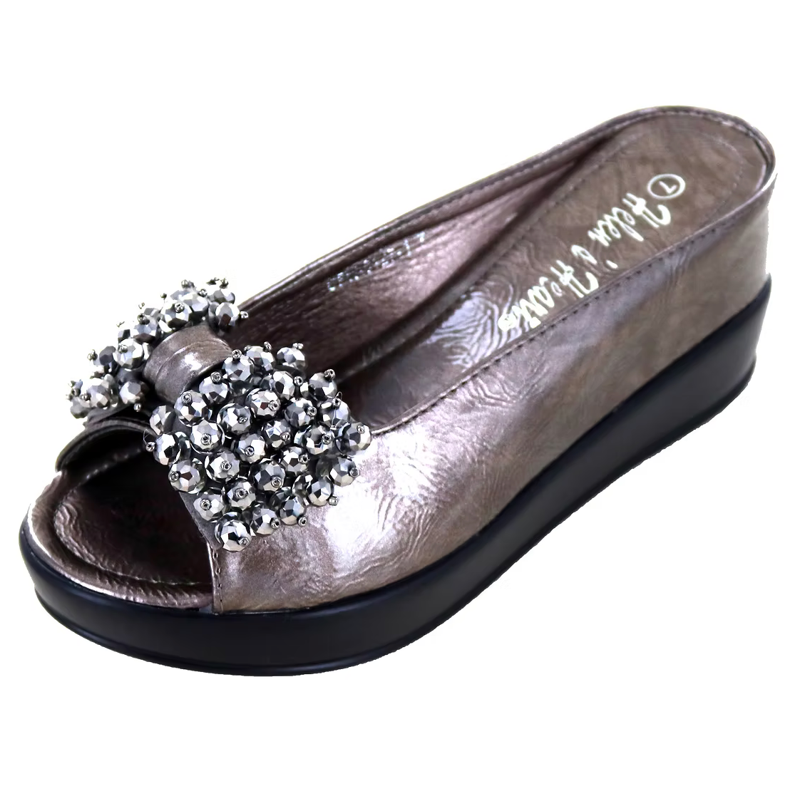 Helen's Heart Casual Slide Shoe - 8127-25 GREY