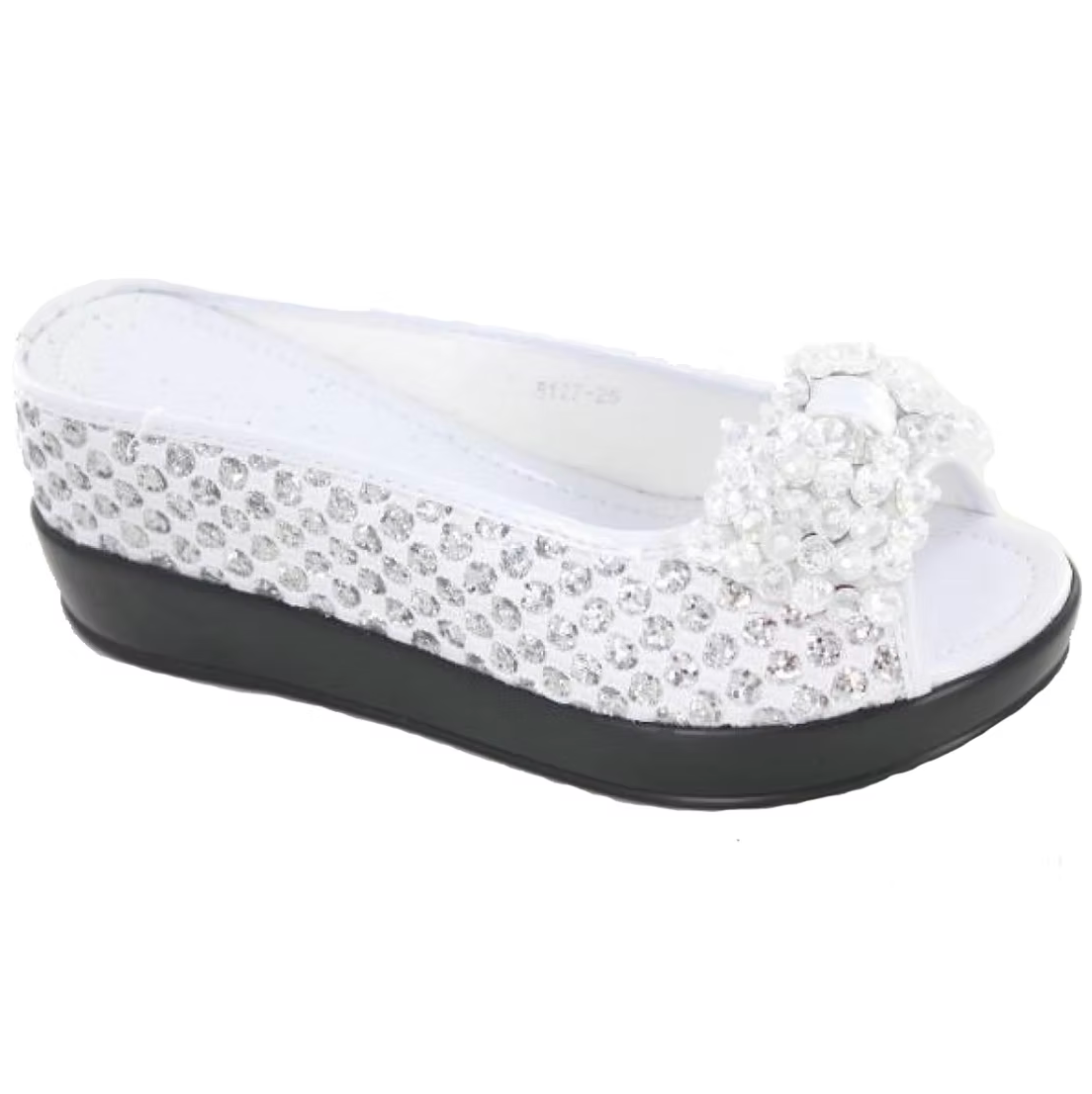 Helen's Heart Casual Slide Shoe - 8127-25 WHITE