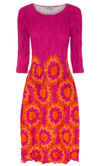 Alquema 3/4 Sleeve Smash Pocket  Dress - COSMO HEM