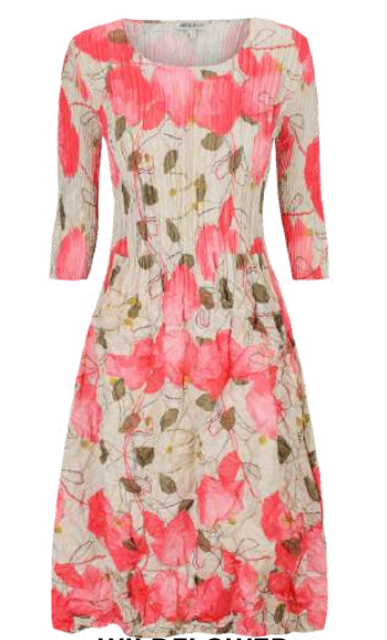 Alquema 3/4 Sleeve Smash Pocket  Dress - WILDFLOWER