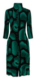 Alquema Nehru Coat Dress - GREEN TUSCON