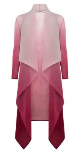Alquema Short Collare Coat - GLACIER TO RHUBARB