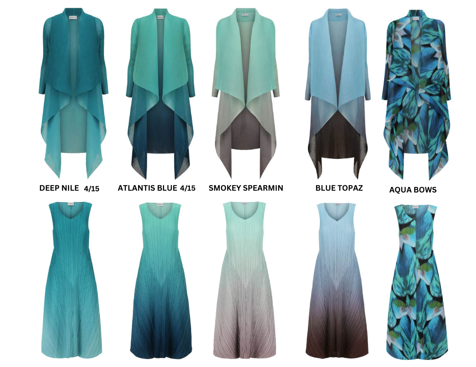 Alquema Long Collare Coat - MARSHMELLO TO INDIGO