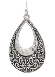 RAIN Silver Engraved Teardrop Earring