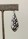 RAIN DC Silver Filigree Leafy Kite Earring