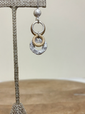 RAIN DC Two Tone Textured Layer Circles Earring