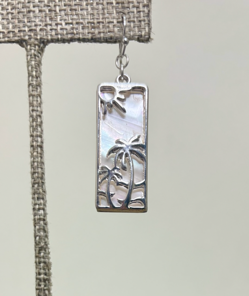 RAIN Silver WH MOP Layer Palm Beach Earring