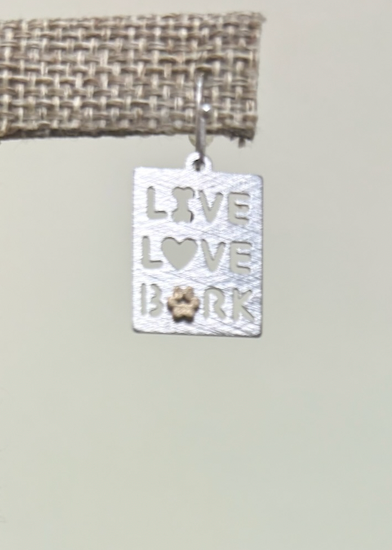 RAIN Two Tone Live, Love, Bark Earring