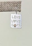 RAIN Two Tone Live, Love, Bark Earring