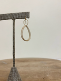 RAIN Gold Double Drop Textured Wire Earring