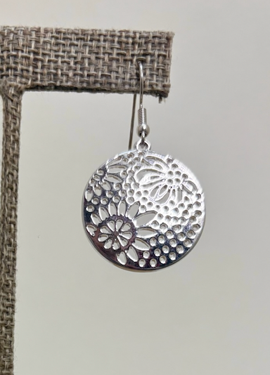 RAIN DC Silver Open Flower Design Earring