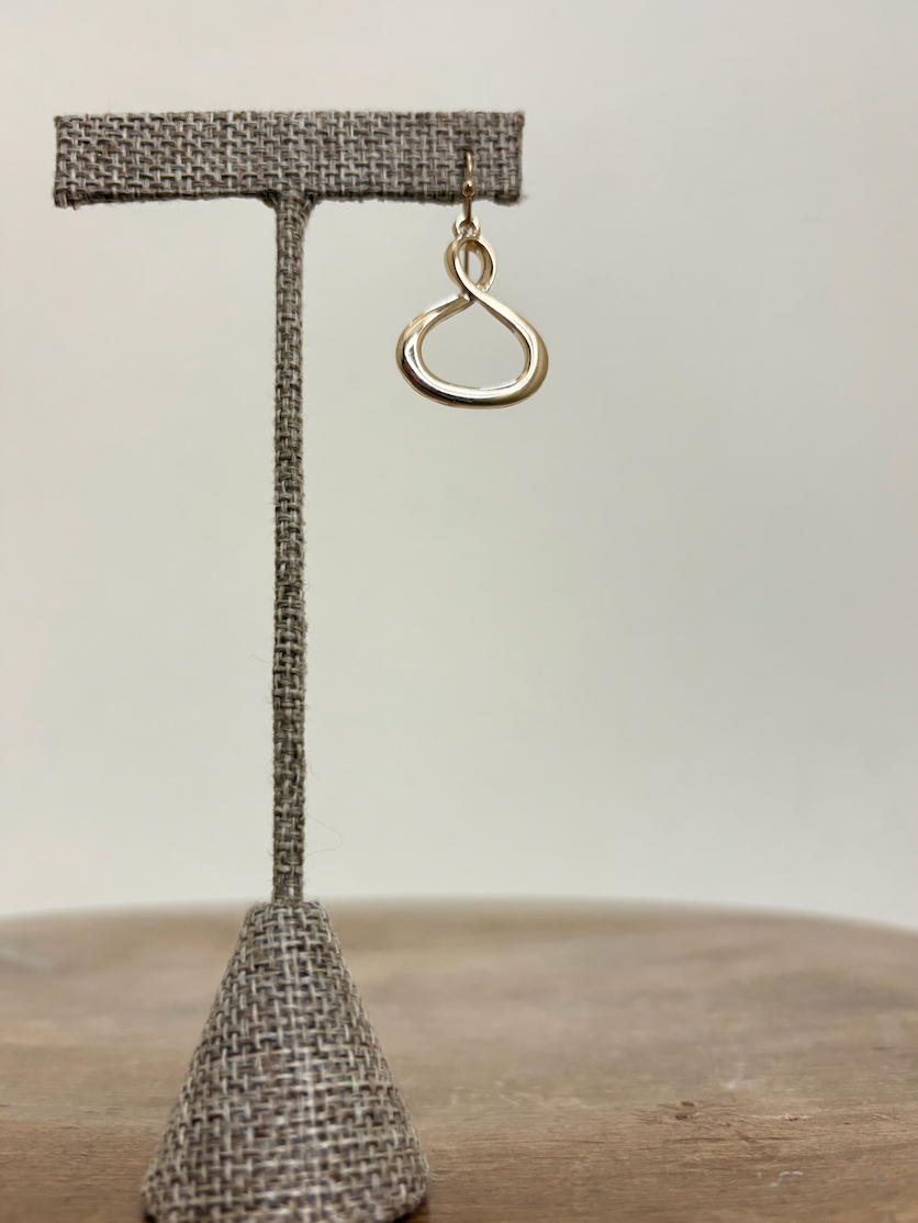 RAIN DC Gold Shiny Twist Top Drop Earring