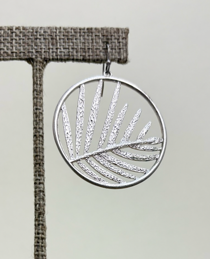 RAIN Silver Leafy Hoop Earring