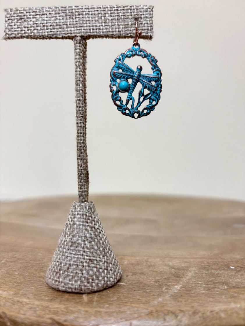 RAIN Patina Dragonfly Earring