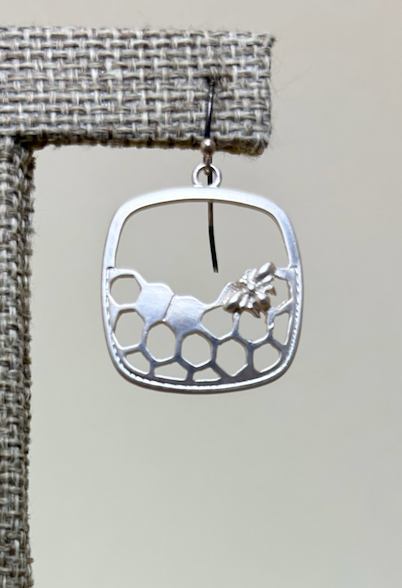 Takobia Silver Honeycomb Earring