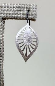 Takobia Silver Teardrop Cut Out Earring