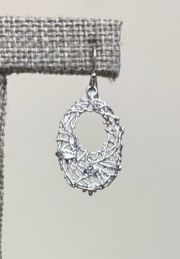 Takobia Silver Leaf Weave Earring