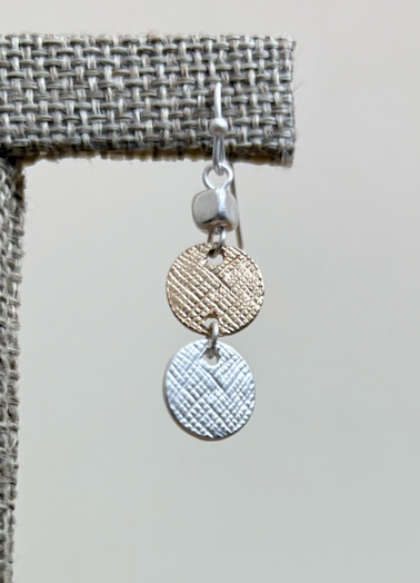 RAIN Two Tone Disc Layered Earring