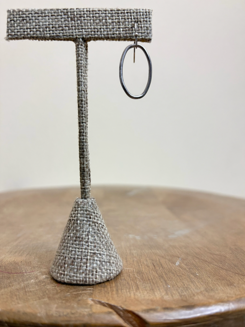 RAIN Silver Oval Hoop Earring