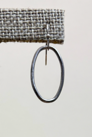 RAIN Silver Oval Hoop Earring