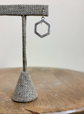 RAIN Silver Hexagon Earring