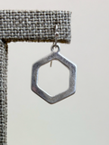 RAIN Silver Hexagon Earring