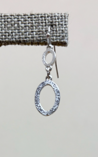 RAIN Silver Double Hoop Dangle Earring