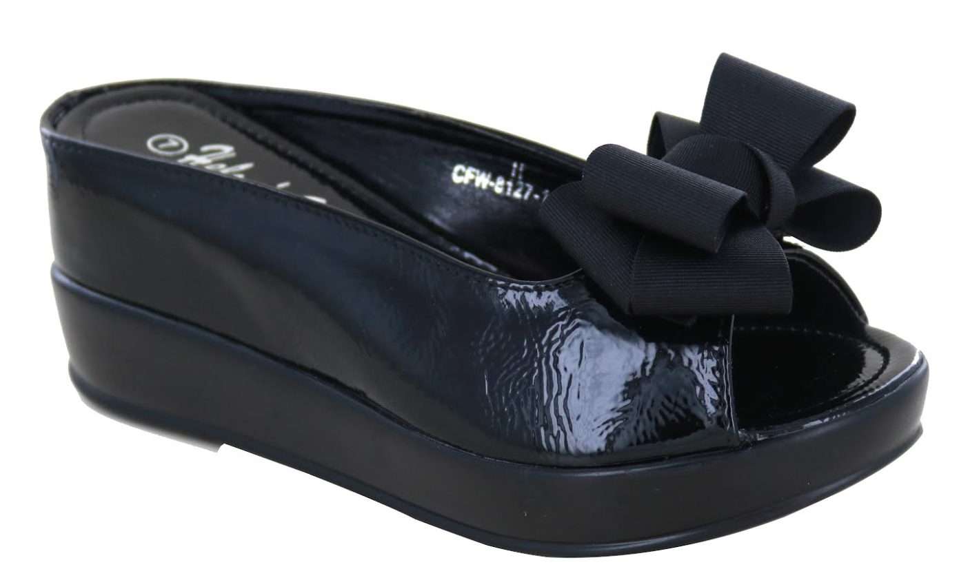 Helens Heart Slide Shoe - 8127-9 BLACK