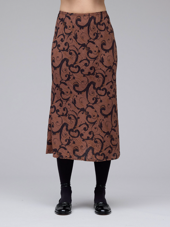 CUT LOOSE Swirl Bias Midi Skirt - 6989534