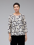 CUT LOOSE Swirl 3/4 Sleeve Aline Top - 6987671