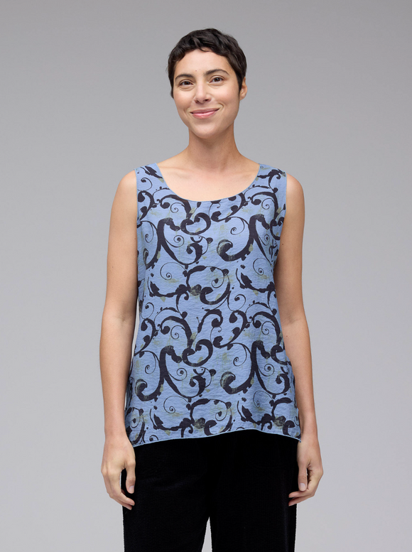 CUT LOOSE Swirl Longer Layering Tank - 6985805