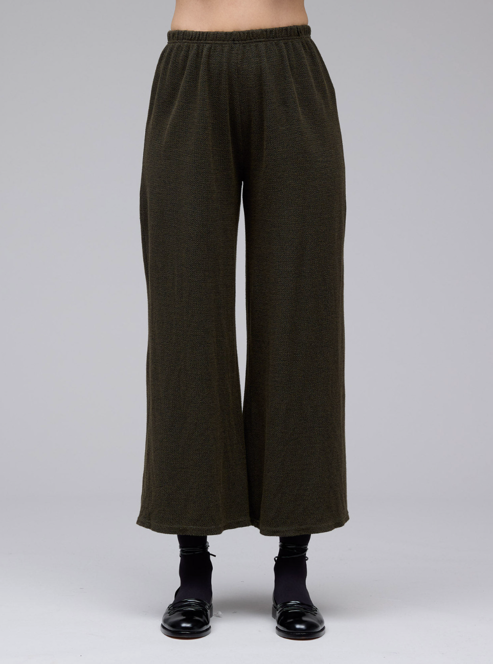 CUT LOOSE Marled Sweater Knit Cropped Pant - 6702122