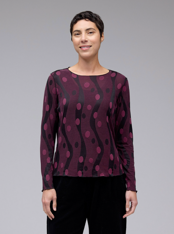 CUT LOOSE Dot Jacquard Pearl Edge Tee - 6007839