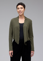 CUT LOOSE Blk/Nat Crochet Cropped Cardigan - 0127388