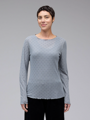 CUT LOOSE Mesh Dot Pearl Edge Tee - 6587839