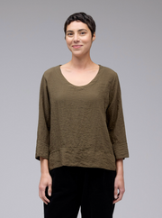 CUT LOOSE Fall Parachute V-Neck Vent Top - 6386712