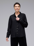 CUT LOOSE Fall Parachute Fitted Shirt - 6387649 - BLACK