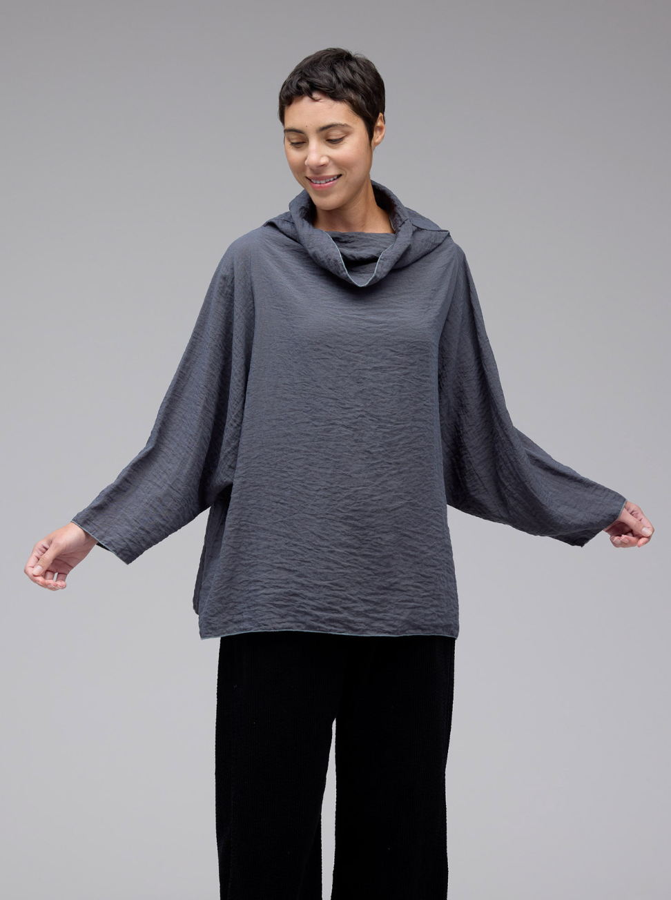 CUT LOOSE Fall Parachute O/S Cowl Top - 6386824