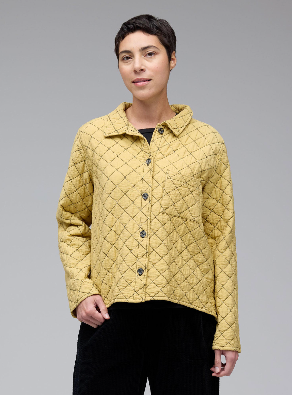 CUT LOOSE Quilted Parachute Crop Jacket - 6598935