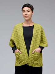 CUT LOOSE Quilted Parachute O/S Shawl Cardigan - 6596838