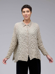 CUT LOOSE Crinkle Mini Plaid Swing Shirt - 0146919