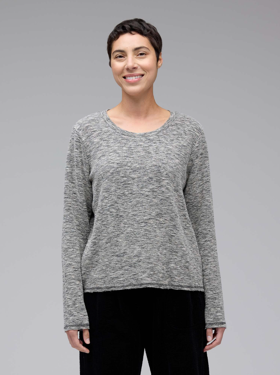 CUT LOOSE Crimped Fabric Crop Sweatshirt - 6546859