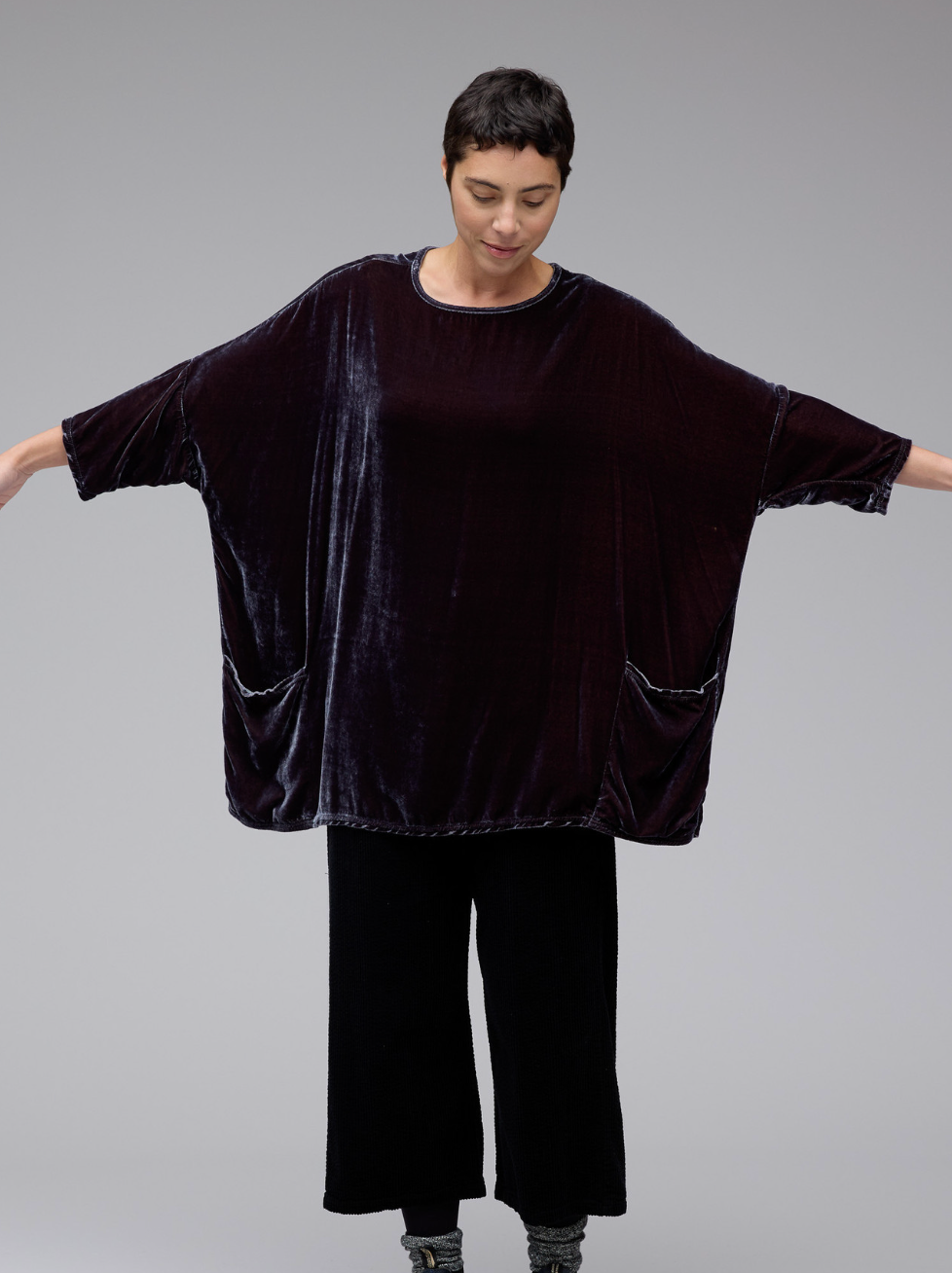CUT LOOSE Velvet O/S Pullover - 6996024