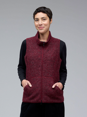 CUT LOOSE Boiled Wool Zip Front Vest - 3985830