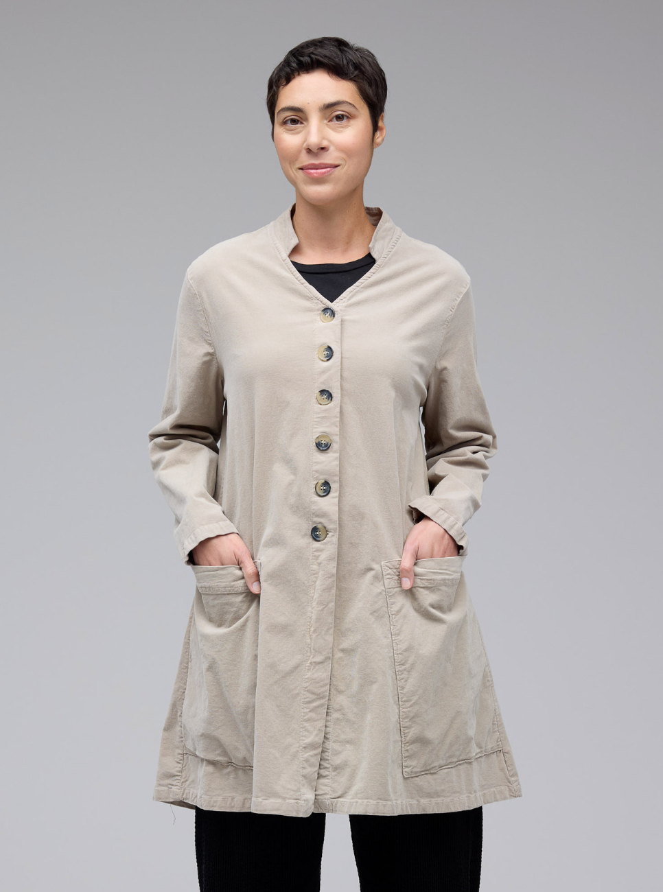 CUT LOOSE Mini Cord Swing Coat - 0038584