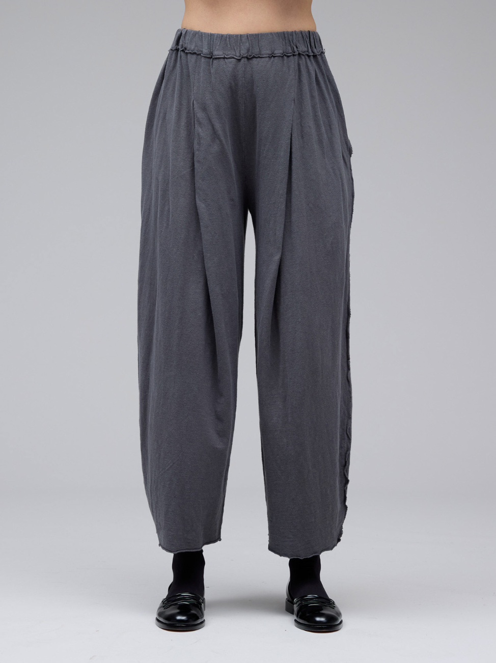 CUT LOOSE Linen Cotton Jersey Pleat Pant - 5012218